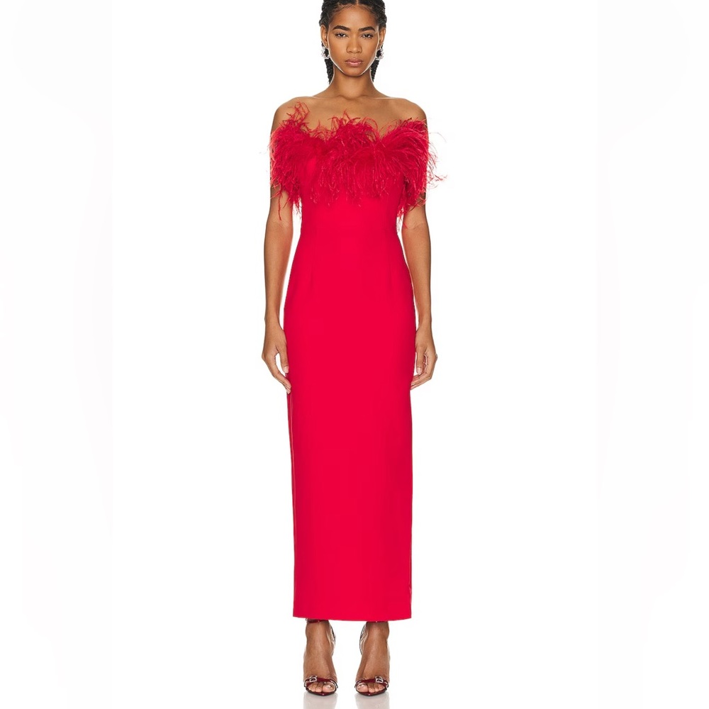RED LENA DRESS (THE NEW ARRIVALS BY ILKYAZ OZEL) WORN ONCE